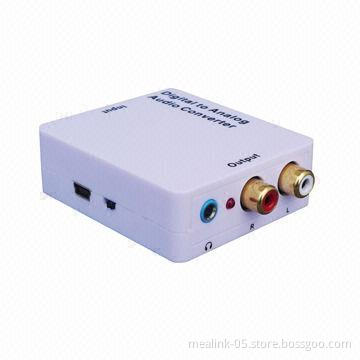 Digital to Analog Converter with Headphone 3.5mm, Supports PCM/LPCM 32, 44.1, 48 and 96kHz